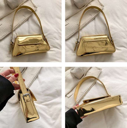 Small Patent Leather Metallic Bag - Uniquely You Online - Handbag