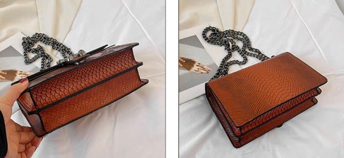 Snake Print Chain Bags - Uniquely You Online - Handbag