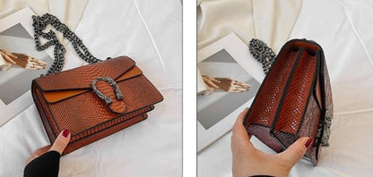 Snake Print Chain Bags - Uniquely You Online - Handbag