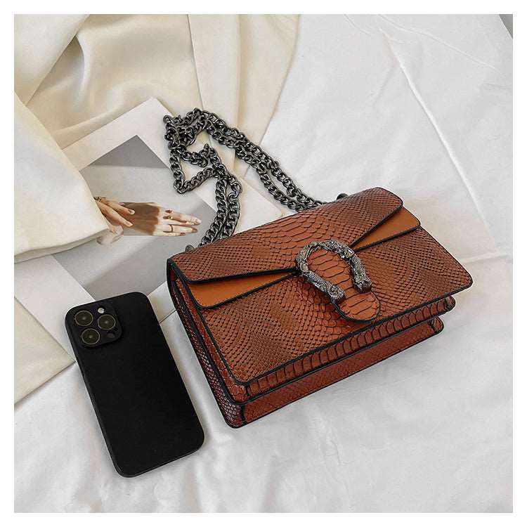 Snake Print Chain Bags - Uniquely You Online - Handbag