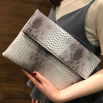 Snakeskin Print Envelope Clutch - Uniquely You Online - Clutch