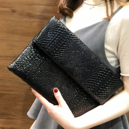 Snakeskin Print Envelope Clutch - Uniquely You Online - Clutch