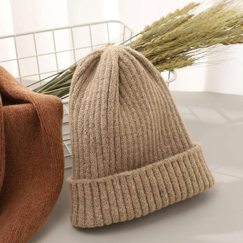 Solid Wool Knitted Beanie - Uniquely You Online - Hat