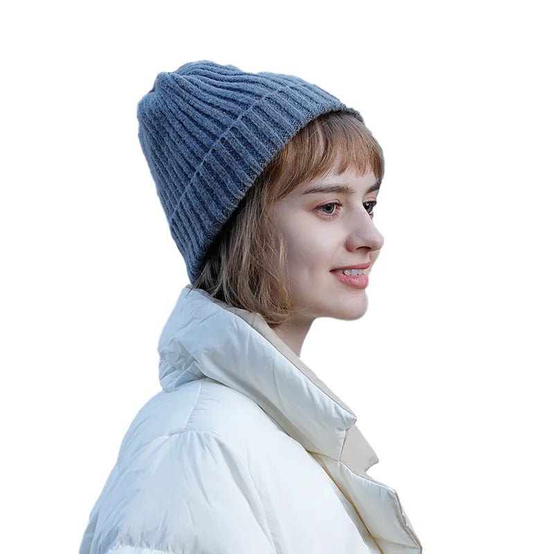 Solid Wool Knitted Beanie - Uniquely You Online - Hat