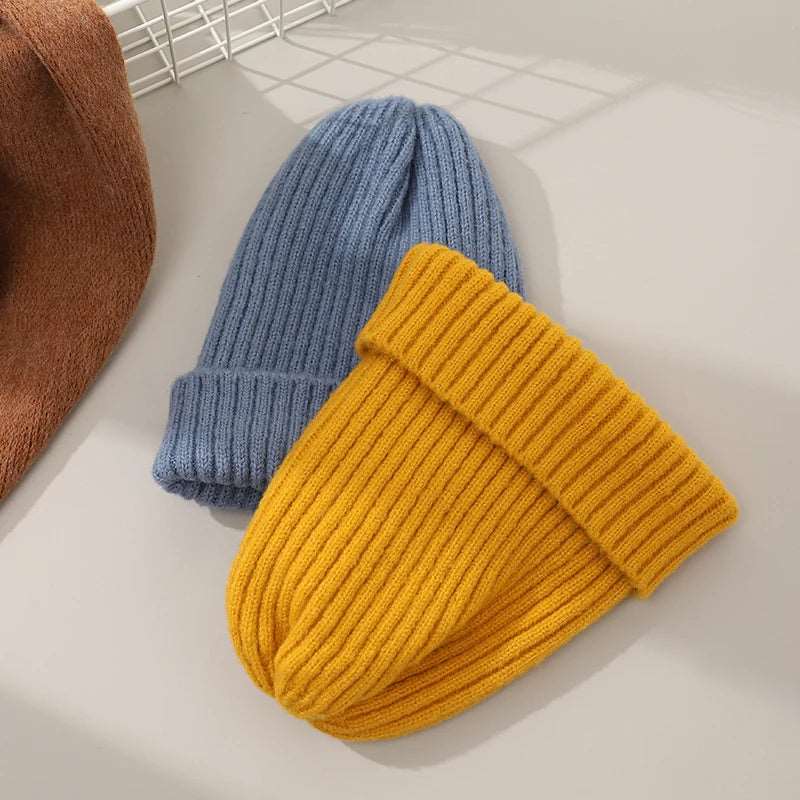 Solid Wool Knitted Beanie - Uniquely You Online - Hat