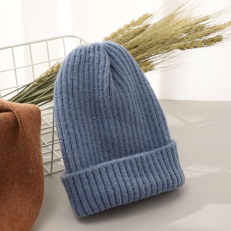 Solid Wool Knitted Beanie - Uniquely You Online - Hat