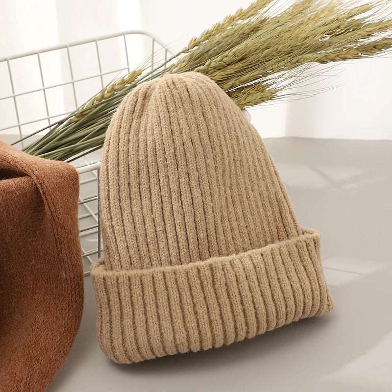 Solid Wool Knitted Beanie - Uniquely You Online - Hat