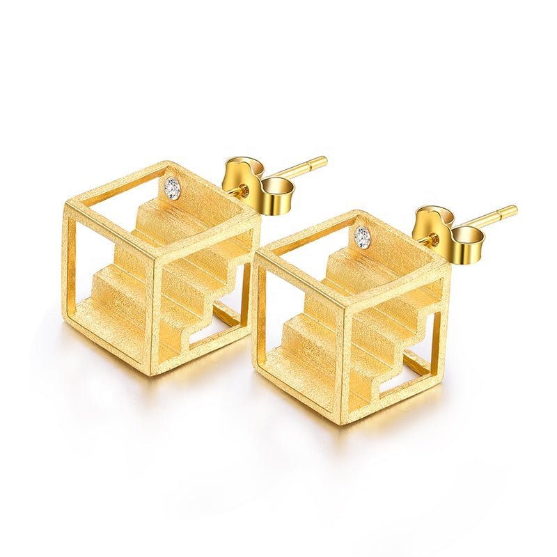 Stair Box Stud Earrings - Uniquely You Online - Earrings