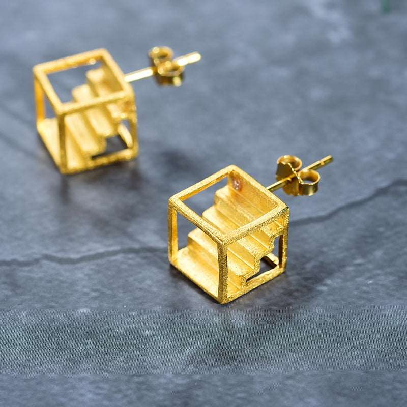 Stair Box Stud Earrings - Uniquely You Online - Earrings