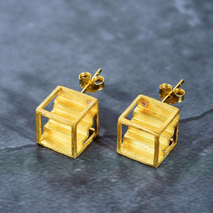 Stair Box Stud Earrings - Uniquely You Online - Earrings