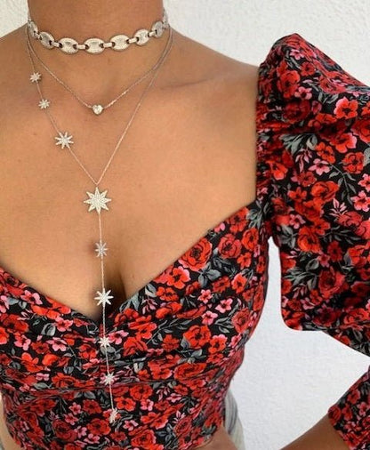 Starburst Charm Y-lariat Necklace - Uniquely You Online - Necklace