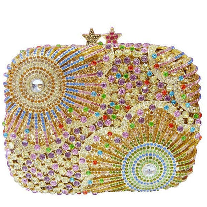 Stars and Flowers Crystal Clutches - Uniquely You Online - Clutch