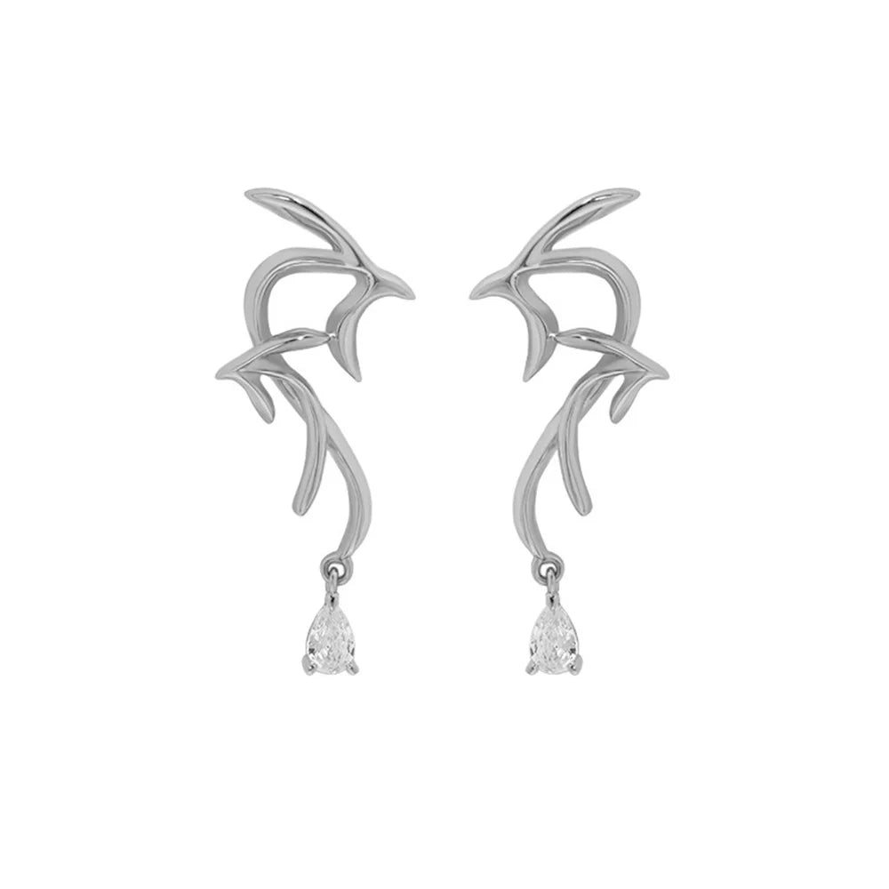 Swallow Abstract Stud Earrings - Uniquely You Online - Earrings
