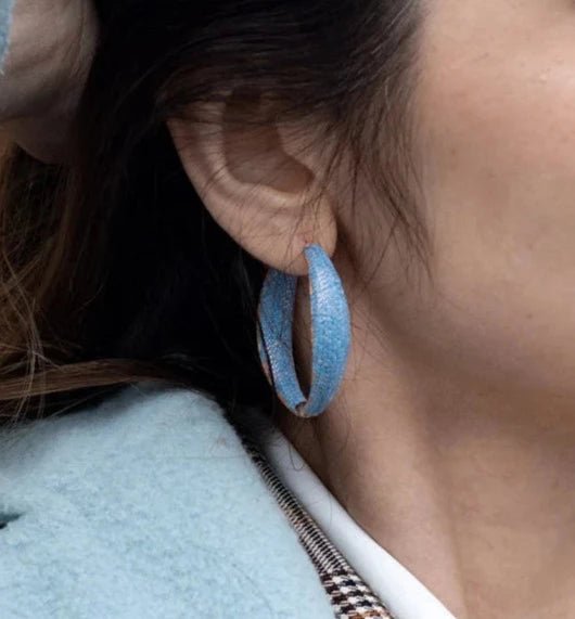 Turkish Light Blue Large Hoop Earring - Uniquely You Online - Earrings