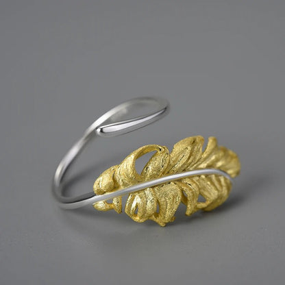 Two-tone Feather Wrap Ring - Uniquely You Online - Ring