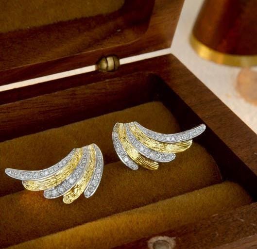 Two-Tone Wing Earrings - Uniquely You Online - Earrings