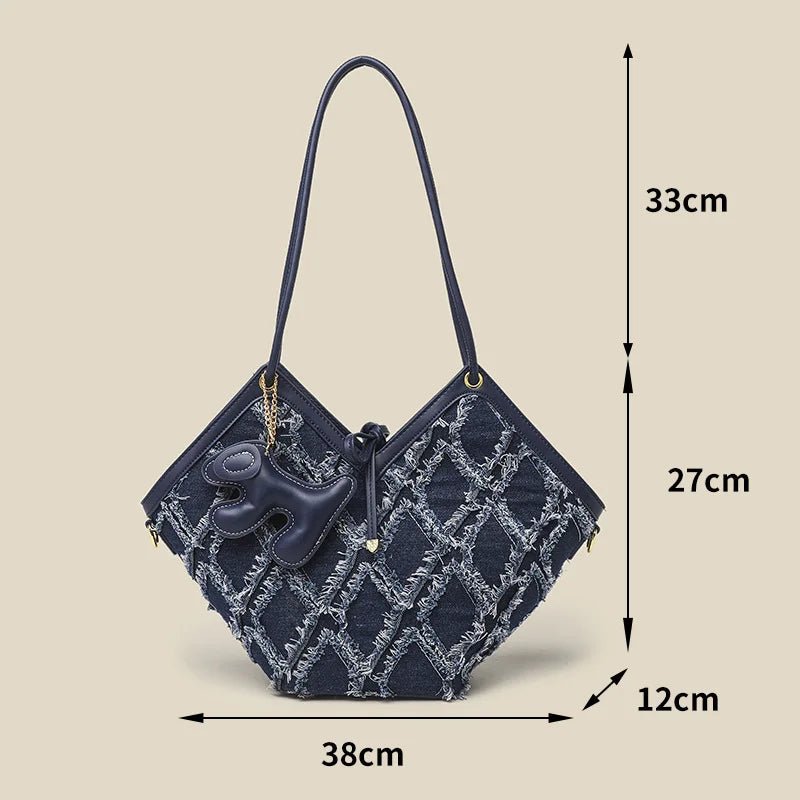 Vintage Chessboard Denim Bag - Uniquely You Online - Handbag