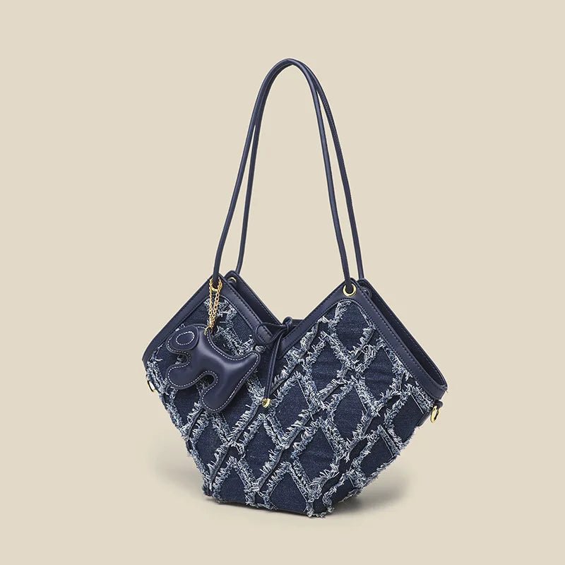 Vintage Chessboard Denim Bag - Uniquely You Online - Handbag