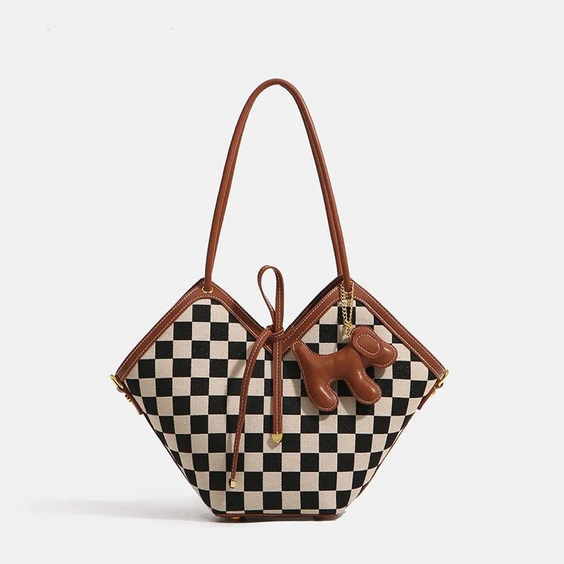 Vintage Chessboard Denim Bag - Uniquely You Online - Handbag