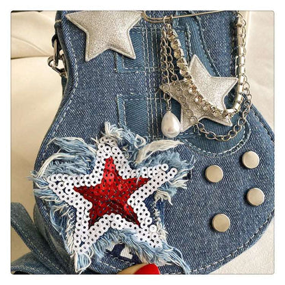 Vintage Denim Guitar Novelty Bag - Uniquely You Online - Crossbody