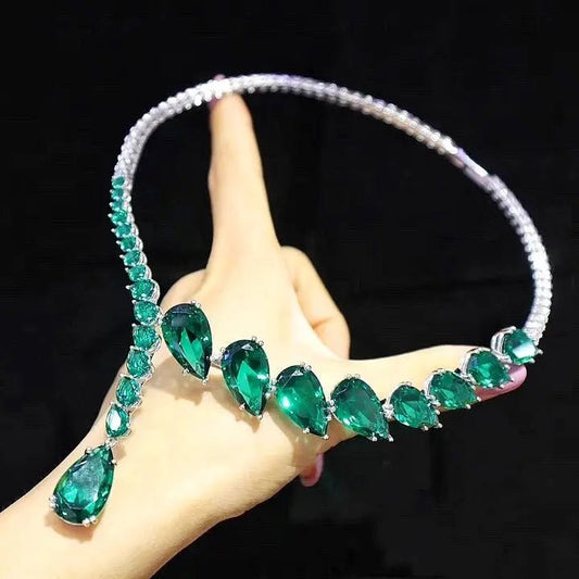 Vintage Emerald Necklace and Earrings - Uniquely You Online - Necklace and Earrings