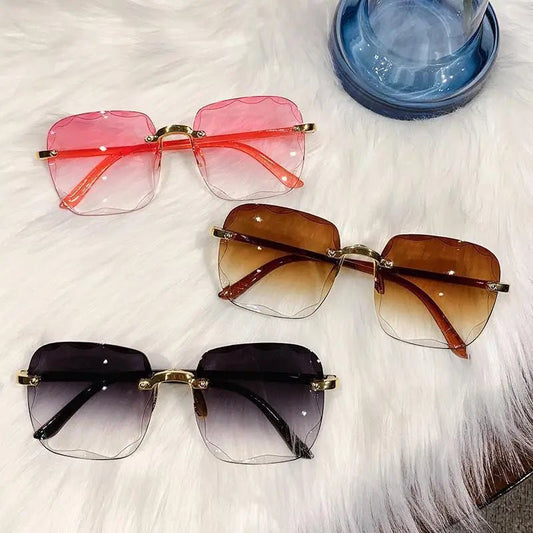 Vintage Rimless Gradient Sunglasses - Uniquely You Online - Sunglasses