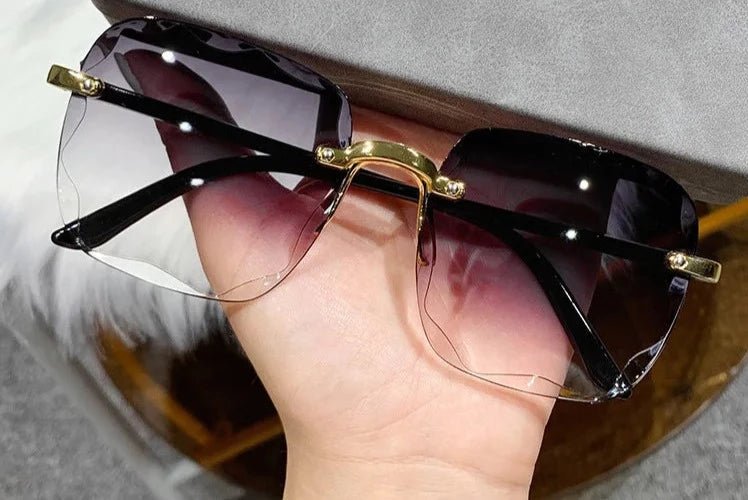 Vintage Rimless Gradient Sunglasses - Uniquely You Online - Sunglasses