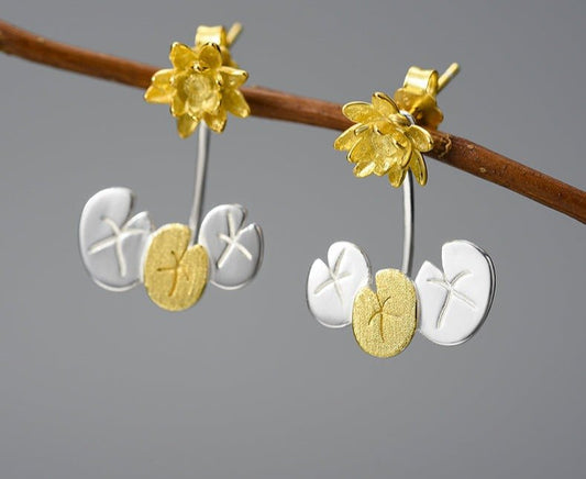Water Lily Flower Stud Earrings - Uniquely You Online - Earrings