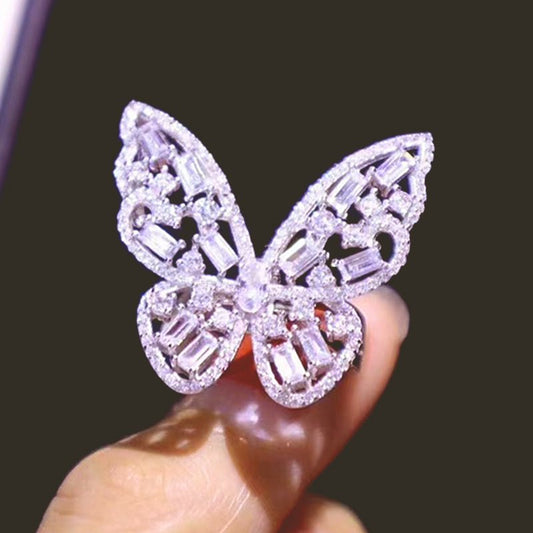 White Butterfly Ring/Pendant - Uniquely You Online - Jewelry Set