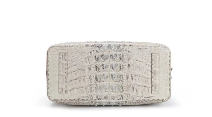 White Crocodile Leather Handbag - Uniquely You Online - Handbag