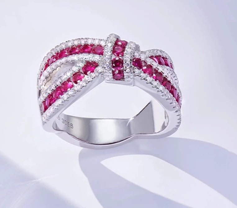 White Ruby Ribbon Ring - Uniquely You Online - Ring