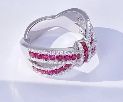 White Ruby Ribbon Ring - Uniquely You Online - Ring