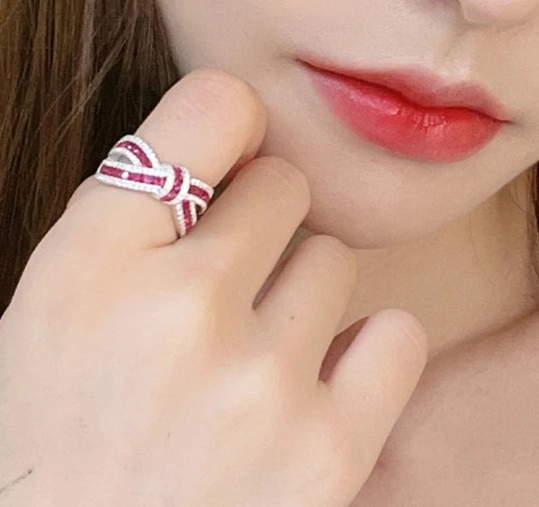 White Ruby Ribbon Ring - Uniquely You Online - Ring