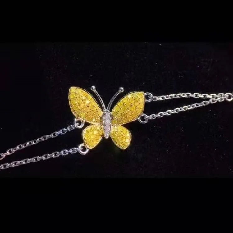 Yellow Diamond Butterfly Bracelet - Uniquely You Online - Bracelet