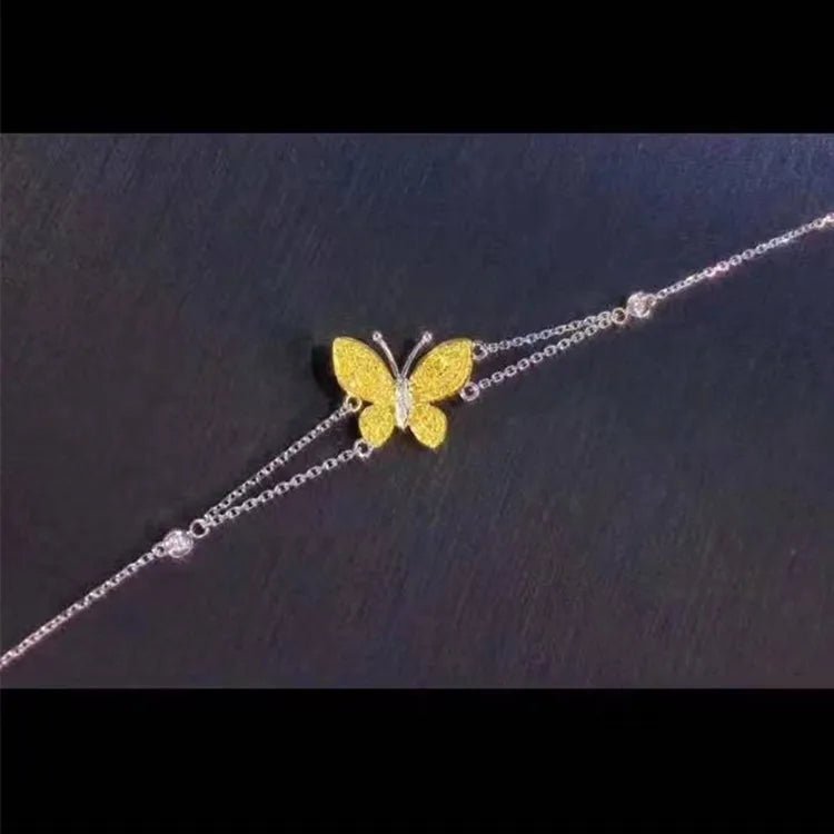 Yellow Diamond Butterfly Bracelet - Uniquely You Online - Bracelet