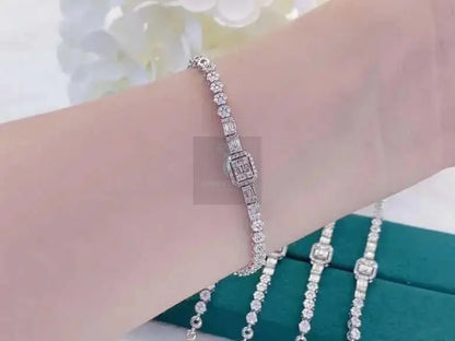 .8ct Baguette Diamond Charm Bracelet - Uniquely You Online - Bracelet