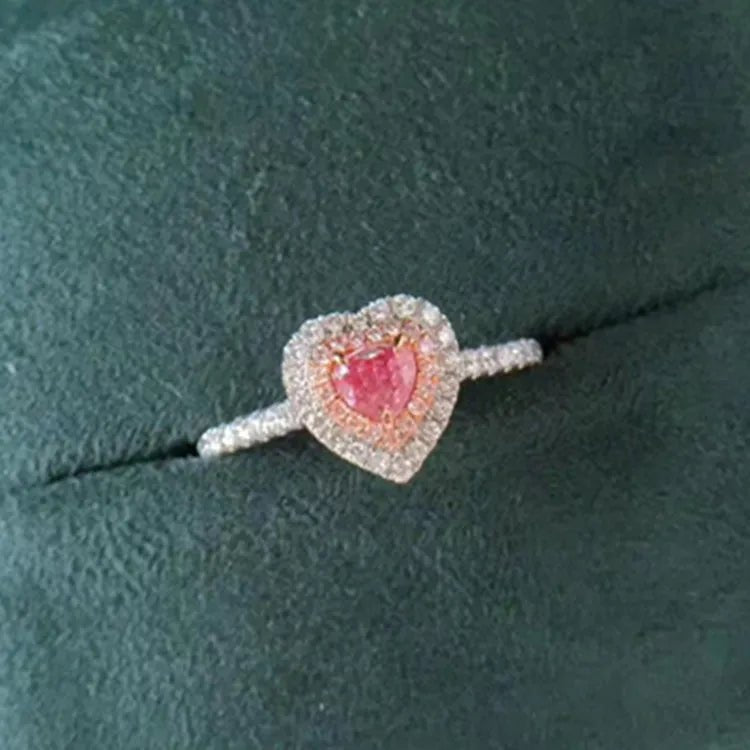 0.17ct Natural Pink Diamond Heart Ring - Uniquely You Online - Ring