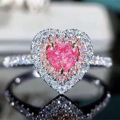 0.17ct Natural Pink Diamond Heart Ring - Uniquely You Online - Ring