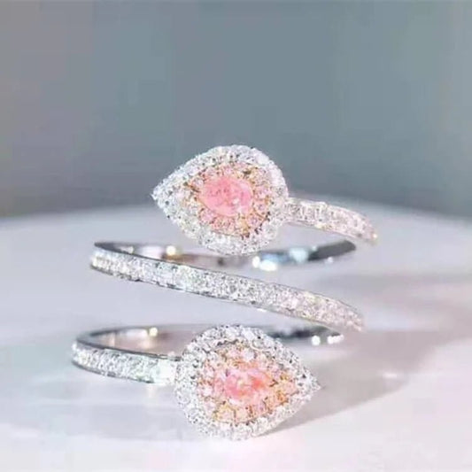 0.24/0.225ct Pink Diamond Wrap Ring - Uniquely You Online - Ring