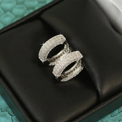 0.96ct Moissanite 3D Hoop Earrings - Uniquely You Online - Earrings