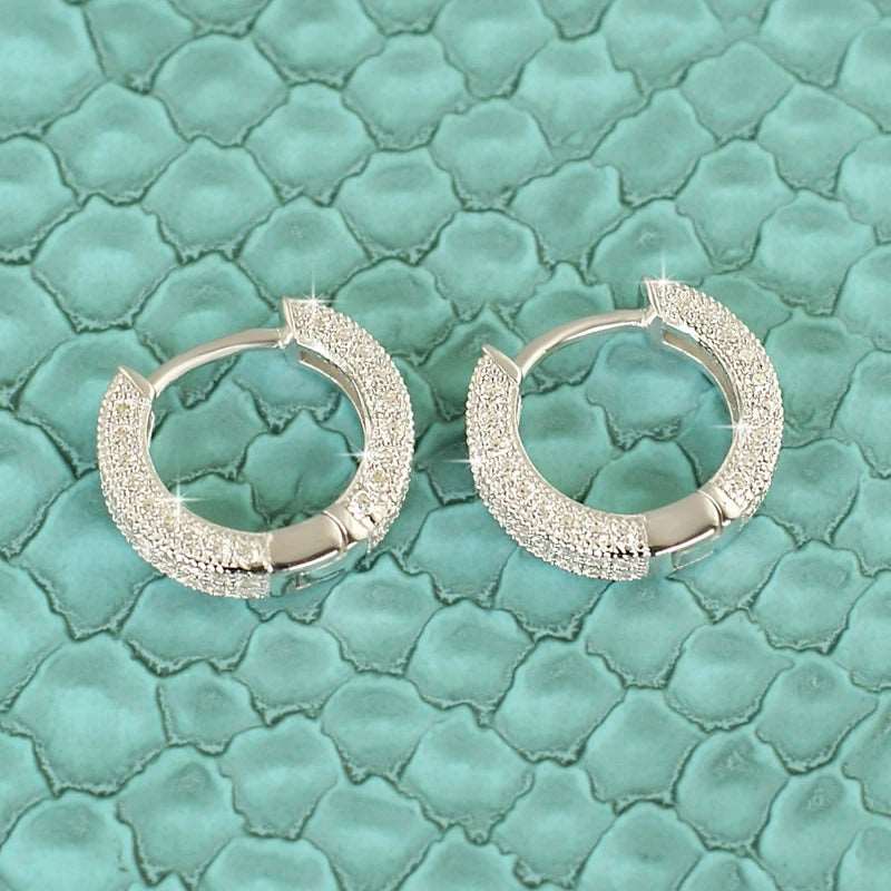 0.96ct Moissanite 3D Hoop Earrings - Uniquely You Online - Earrings