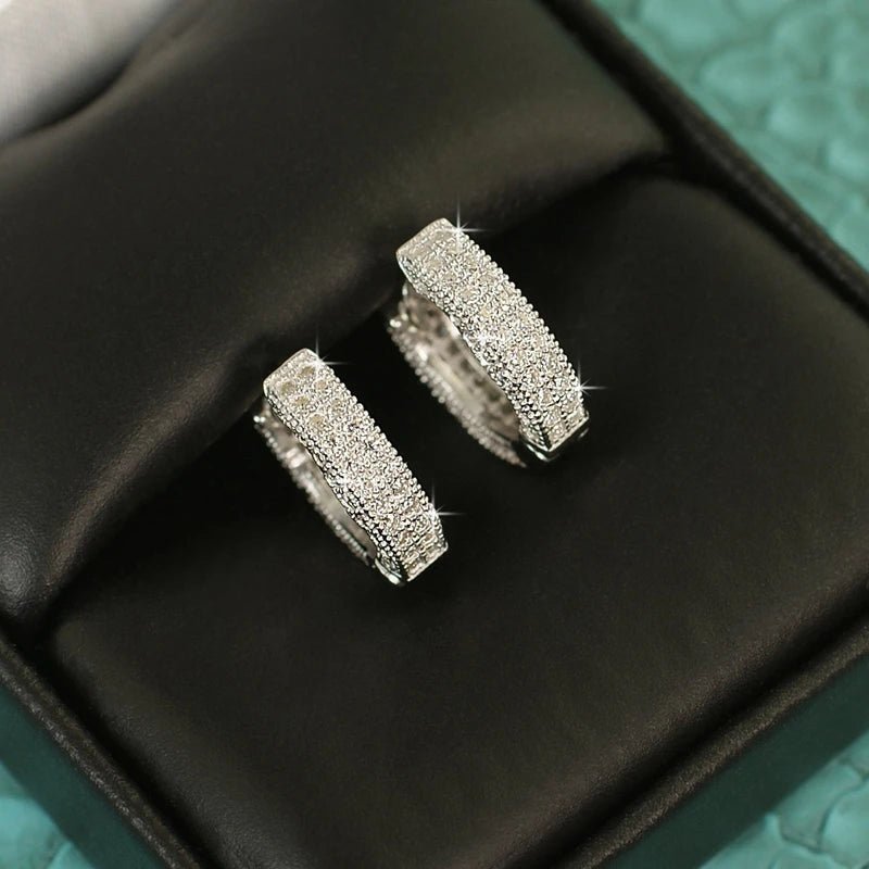 0.96ct Moissanite 3D Hoop Earrings - Uniquely You Online - Earrings