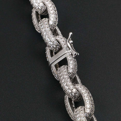 10mm CZ Rolo Cuban Link Chain and Bracelet - Uniquely You Online - Chain and Bracelet