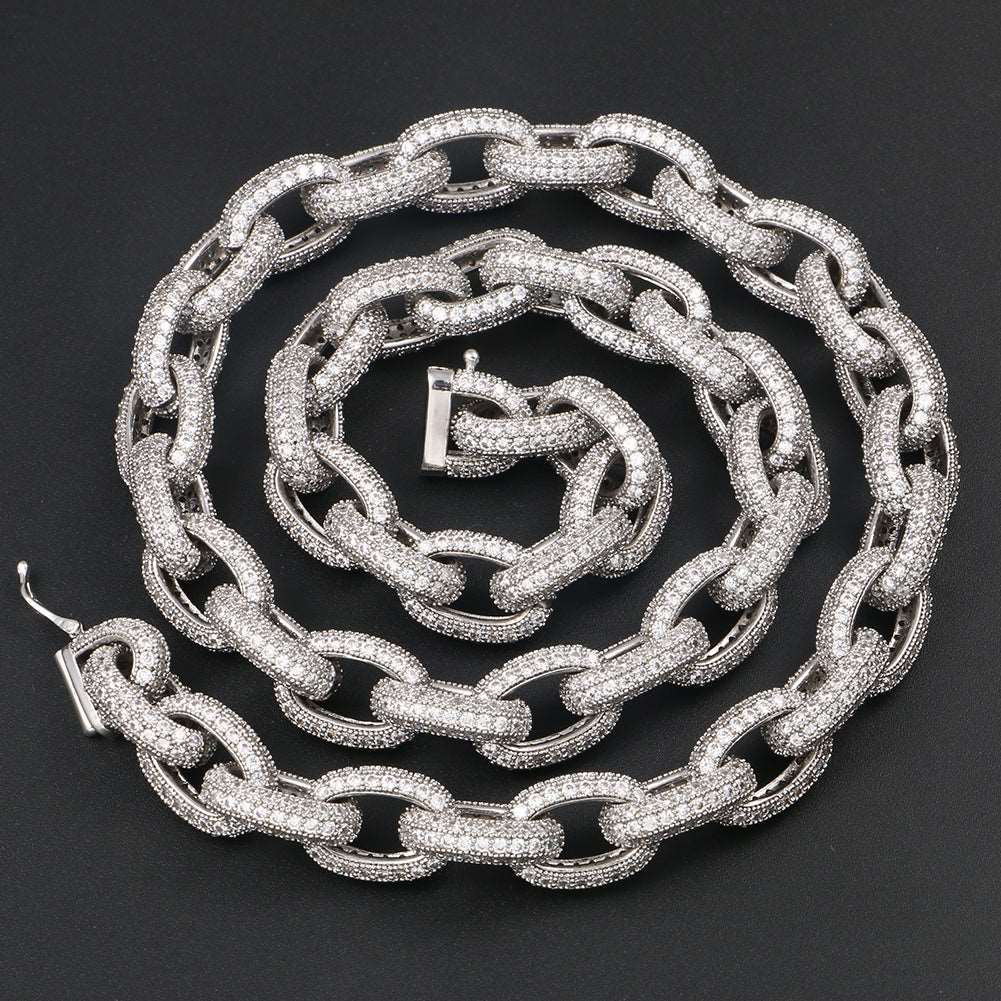 10mm CZ Rolo Cuban Link Chain and Bracelet - Uniquely You Online - Chain and Bracelet