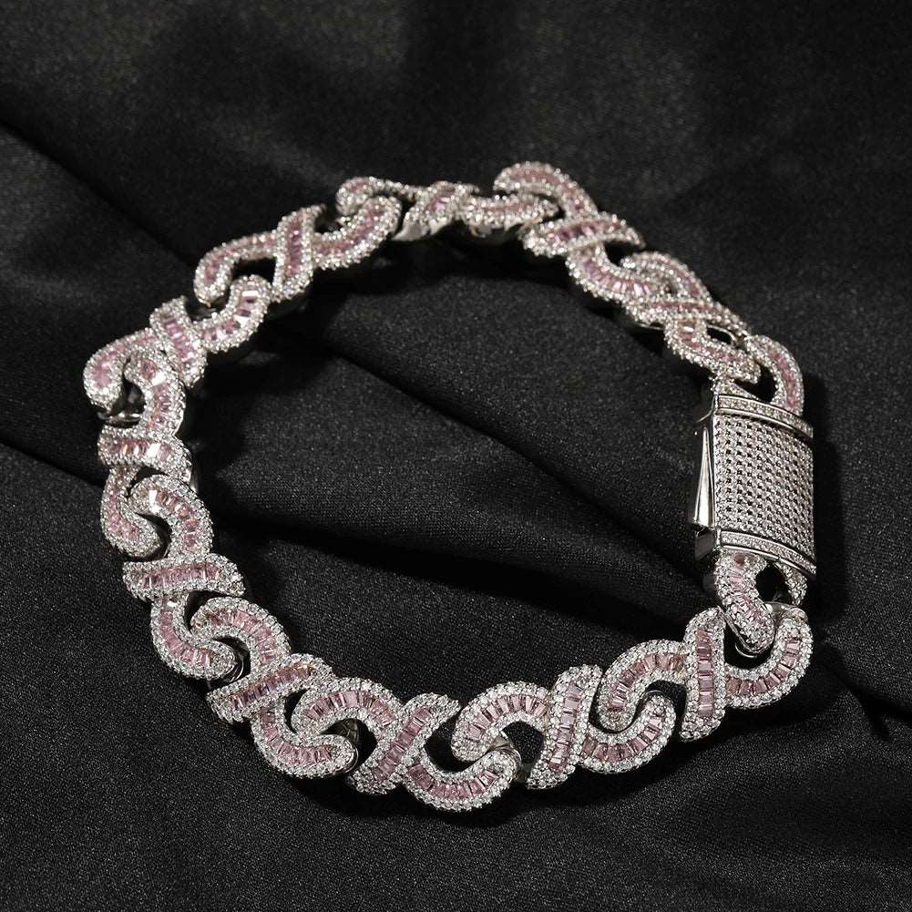 12mm CZ Infinity Baguette Necklace and Bracelet - Uniquely You Online - Chain and Bracelet