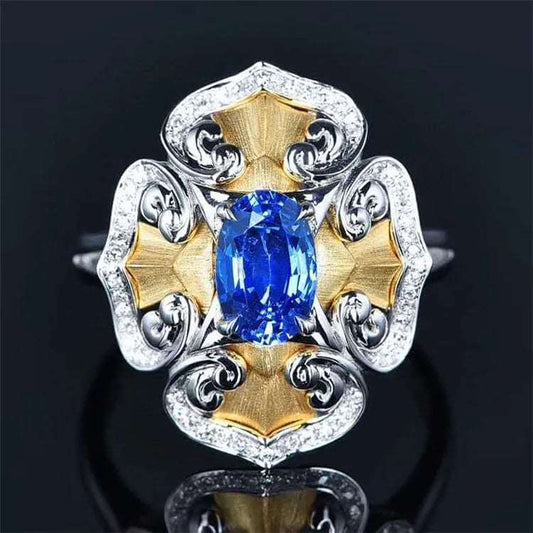 1.3ct Royal Blue Sapphire Ring - Uniquely You Online - Ring