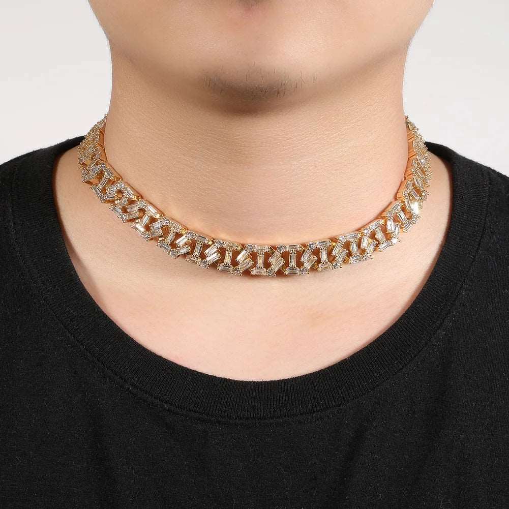 13mm CZ Geometric Rectangle Necklace and Bracelet - Uniquely You Online - Chain and Bracelet