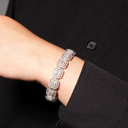 13mm CZ Square Design Bracelet - Uniquely You Online - Bracelet