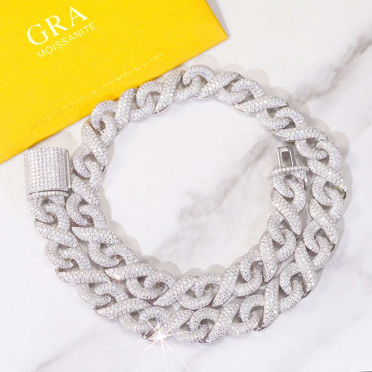 13mm Infinity Cuban Link Moissanite Chain and Bracelet - Uniquely You Online - Chain and Bracelet