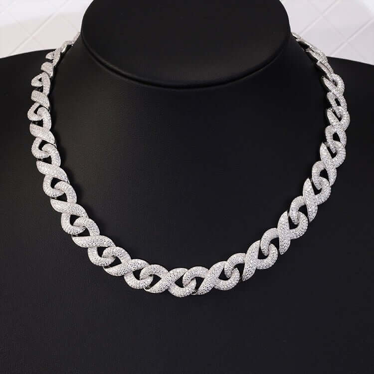 13mm Infinity Cuban Link Moissanite Chain and Bracelet - Uniquely You Online - Chain and Bracelet